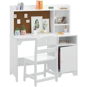 Kids Study Desk and Chair Set Wooden