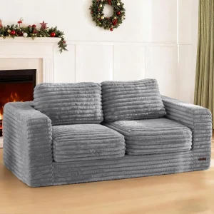Large Bean Bag Sofa Chair with Pillows and Armrests,
